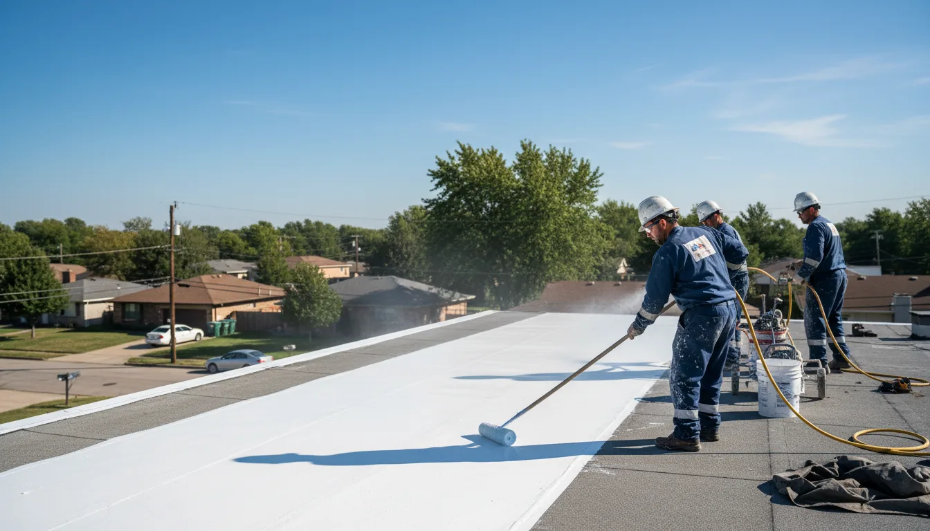 Commercial roof coating in Buhler, KS near me